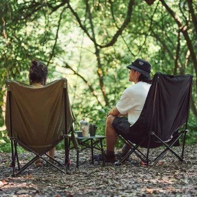 Naturehike Sea Star 001 Push-Up High-Back Cotton-Filled Moon Chair - Black